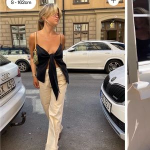 djerf avenue tie tank top in ash! size medium